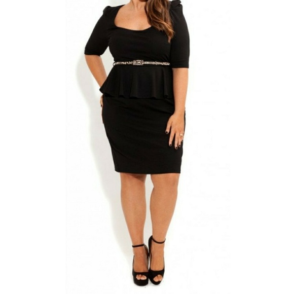 city chic peplum dress